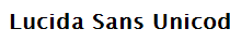 Lucida Sans Unicode